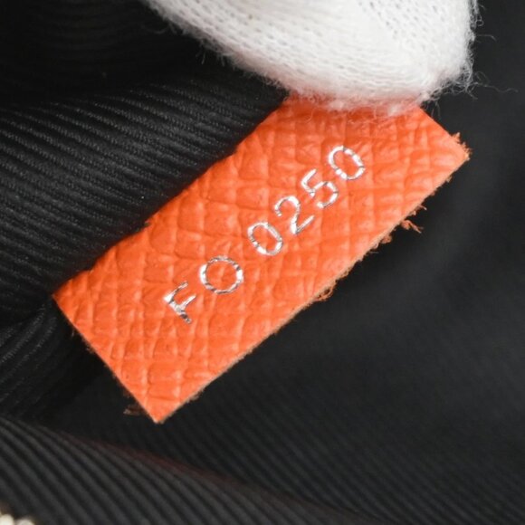 LOUIS VUITTON LV Logo Body Belt Bum Bag Taigarama Leather Orange 958-082725 - Picture 14 of 15